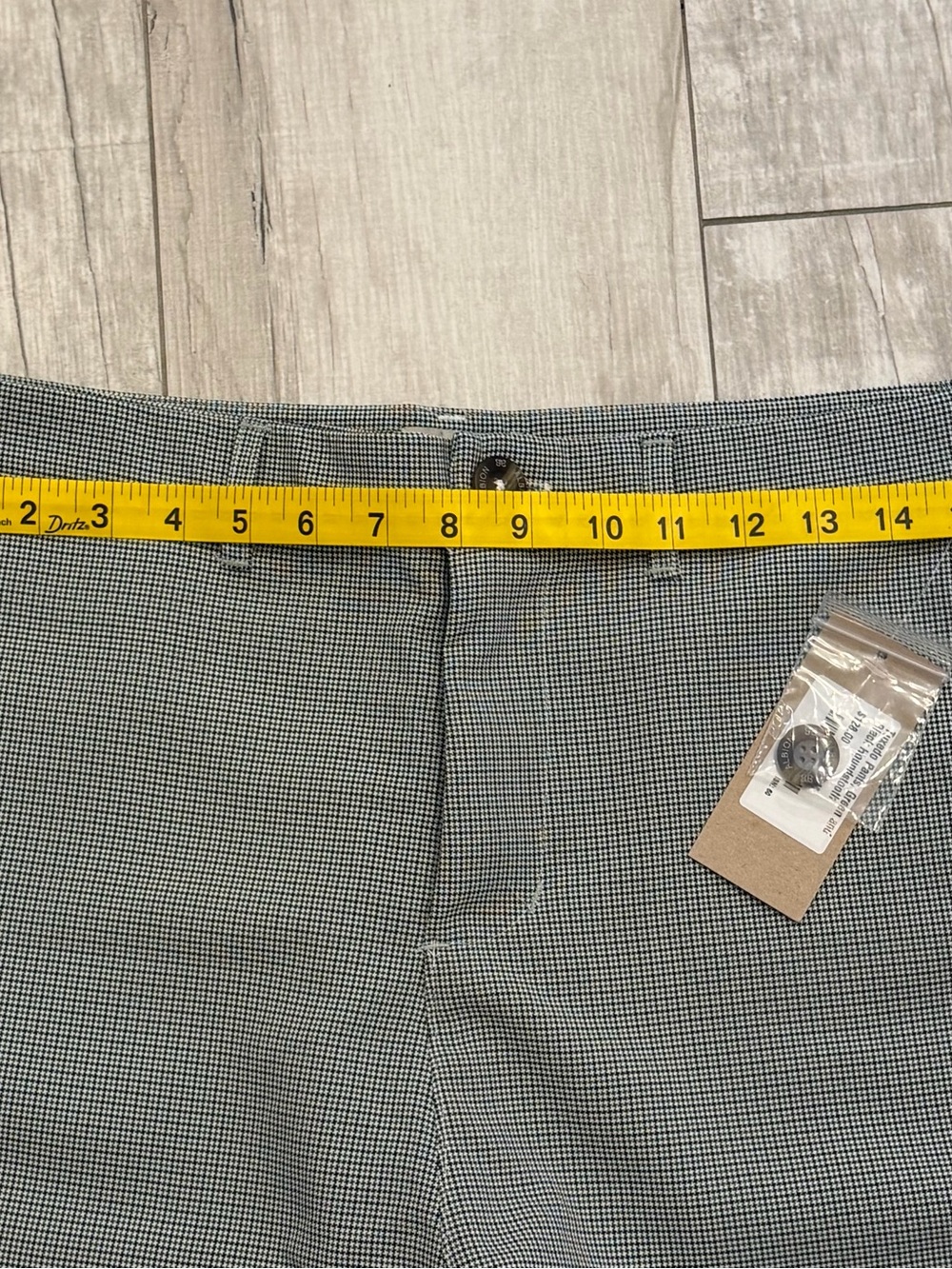 NWT Albion Sz M Tuxedo Pants, Green and Black Houndstooth Micro-Pattern Chinos - Picture 5 of 13